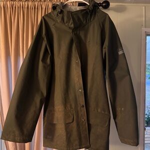 Helly Hansen Women's Green Heavy Duty Rain Jacket
